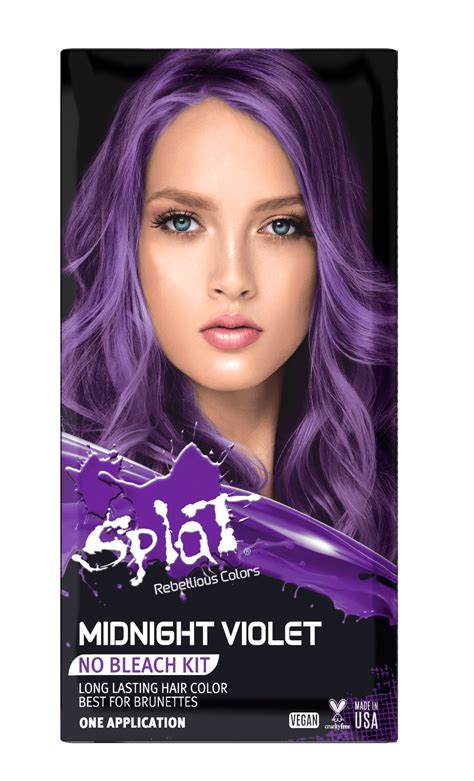 Splat purple hair dye - Gently rub the toothpaste into the skin with your finger using a circular motion. Continue rubbing for about 30 seconds to a minute. Wash the area with soap and water to remove the toothpaste. Be sure to rinse well. Pat the area dry with a towel. Repeat as necessary until the dye is removed.
